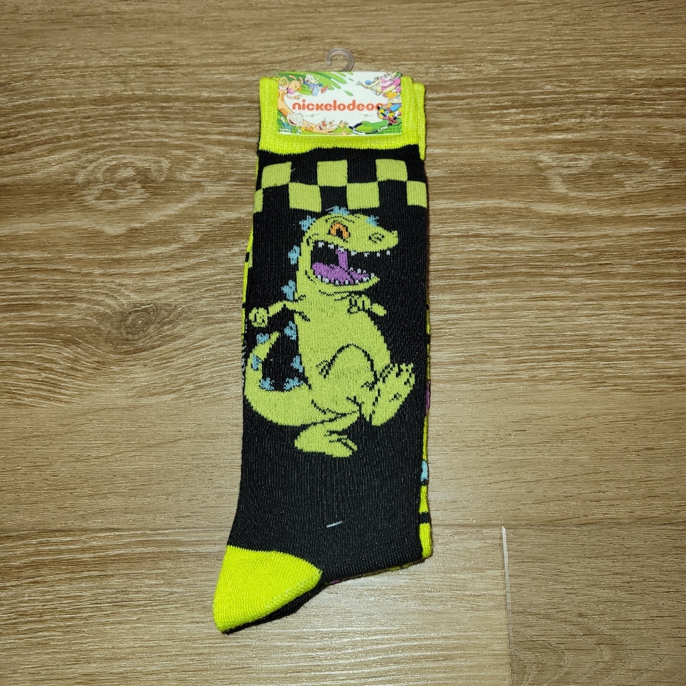Nickelodeon Rugrats Reptar Socks 2 Pairs Size 6-12 New